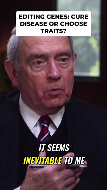 OpusClip vertical clip: Dan Rather with a hook headline and a yellow keyword caption
